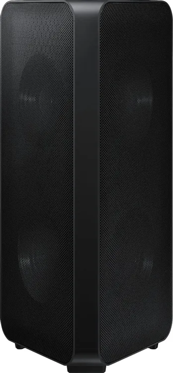 Samsung Sound Tower MX-ST40B фронтальный вид — две панели с сеткой динамиков, вертикальный корпус