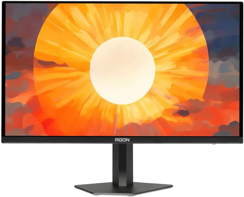 AOC AGON AG276UZD вид спереди демонстрация цветопередачи закат QD-OLED