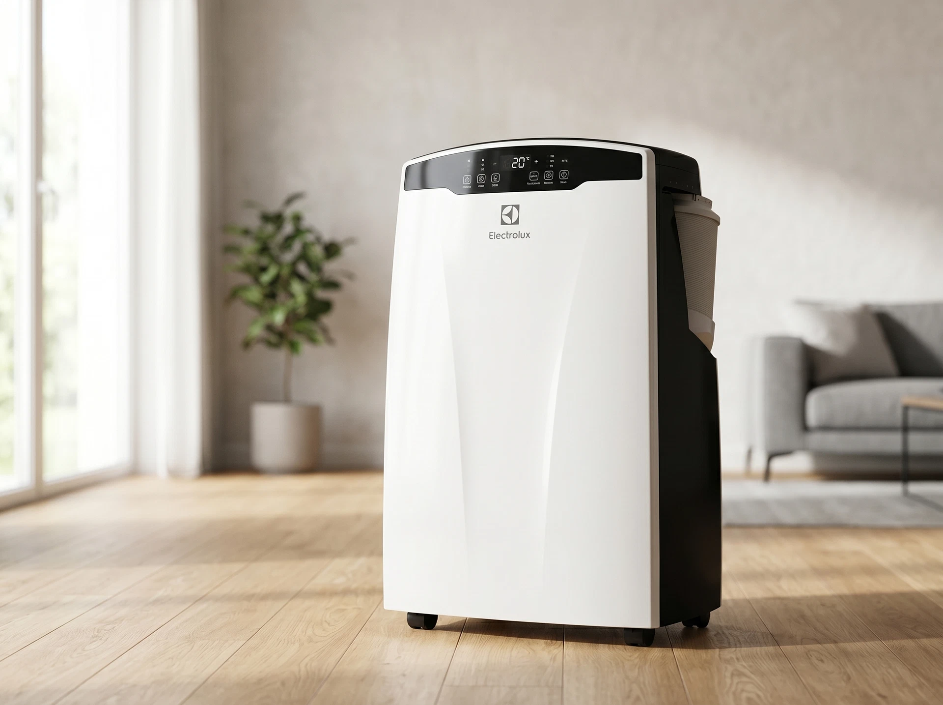 Electrolux Cool Power EACM-18 HP/N3 в интерьере гостиной — мобильная установка без монтажа
