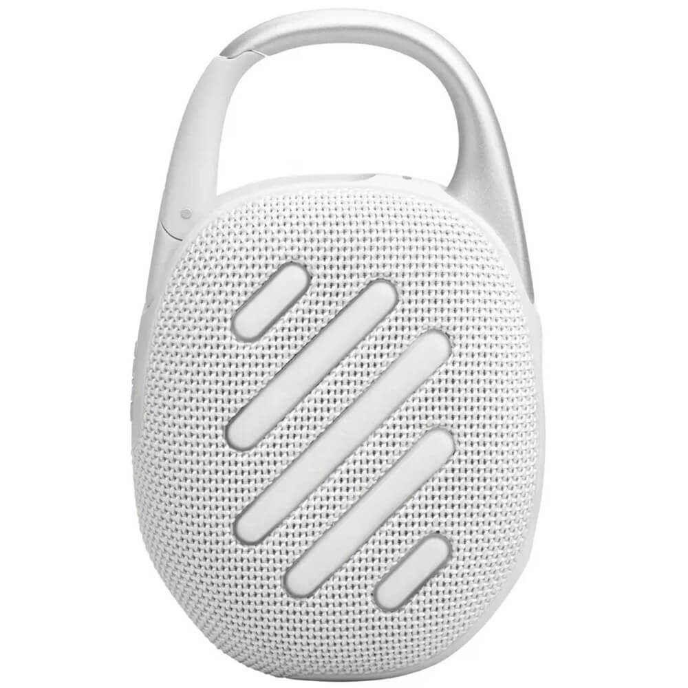 JBL Clip 5 White задняя панель &mdash; резиновые вставки и защищённый корпус IP67