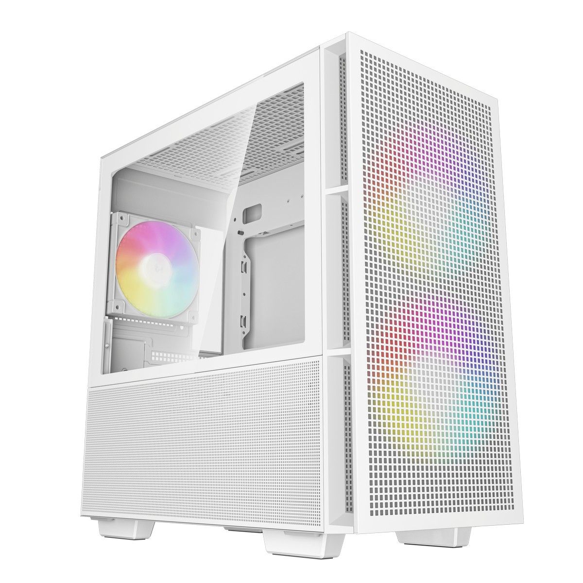 DeepCool CH360 белый корпус Mini-Tower с ARGB вентиляторами и боковым стеклом