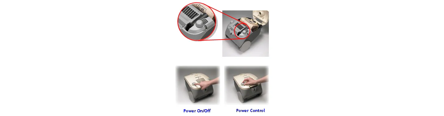 Built in accessory storage and Simple touch button