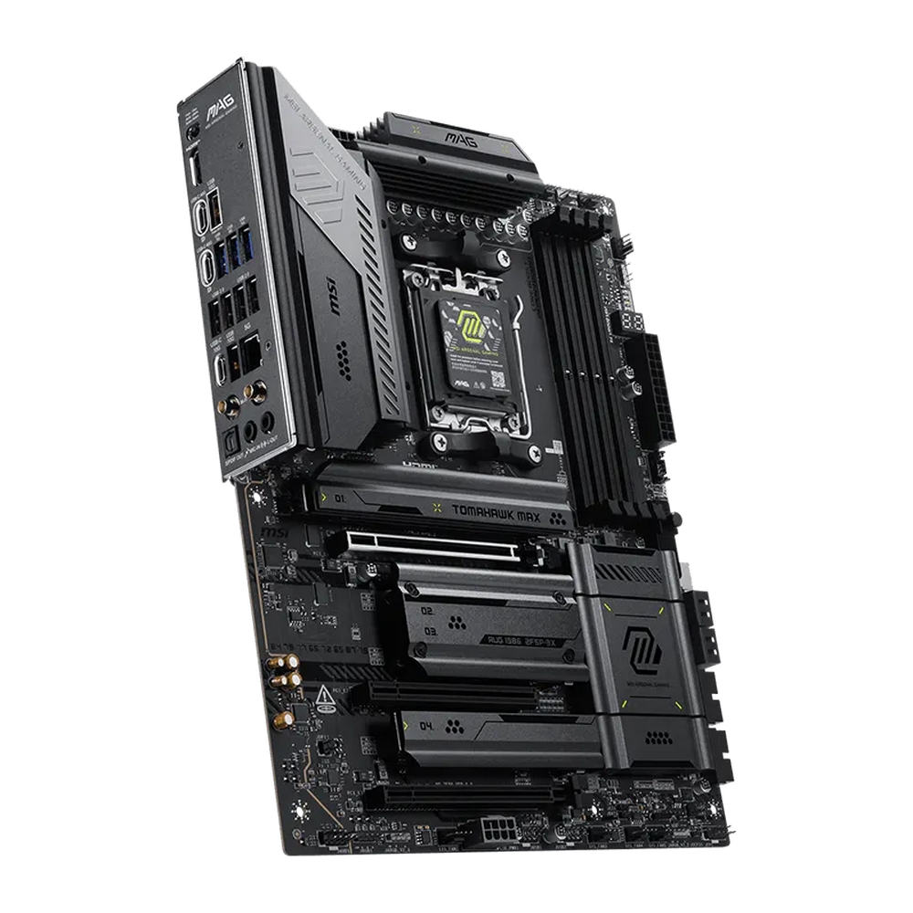MSI MAG X870E TOMAHAWK MAX WIFI задняя панель — порты USB4, USB 3.2, HDMI, RJ-45 и аудиовыходы