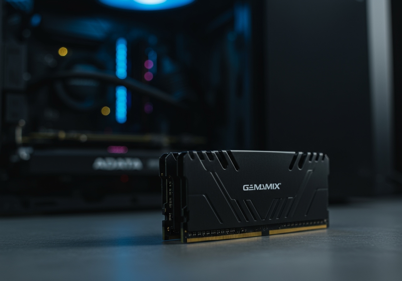 Оперативная память ADATA Gammix AX4U320032G16A-DCBK20, DDR4 2х 64ГБ 3200 МГц, DIMM, RTL - общий вид