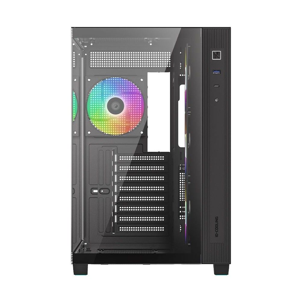 ID-Cooling VIEW 510 ARGB интерьер корпуса слоты видеокарты порты USB Type-C на боковой панели