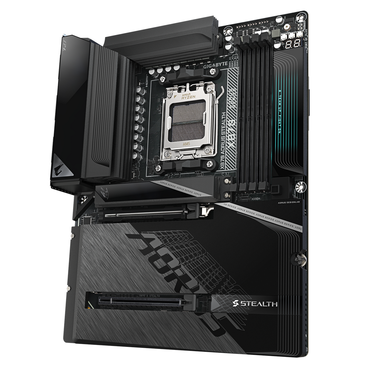 Gigabyte X870 Aorus Stealth задняя панель USB4 Wi-Fi 7 разъёмы