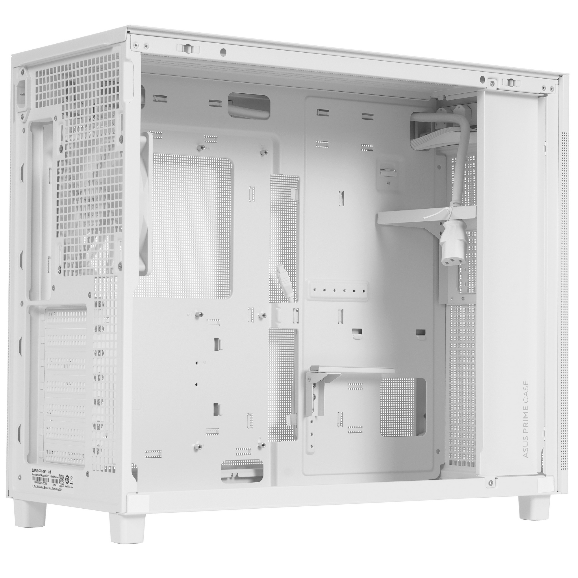 ASUS Prime AP303 Mesh внутреннее пространство — отсеки для накопителей, разводка кабелей за задней стенкой