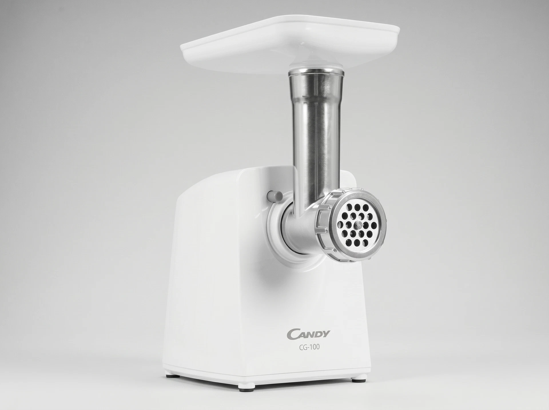 Candy CG-100 белый компактный корпус с отсеком для шнура вид сбоку
