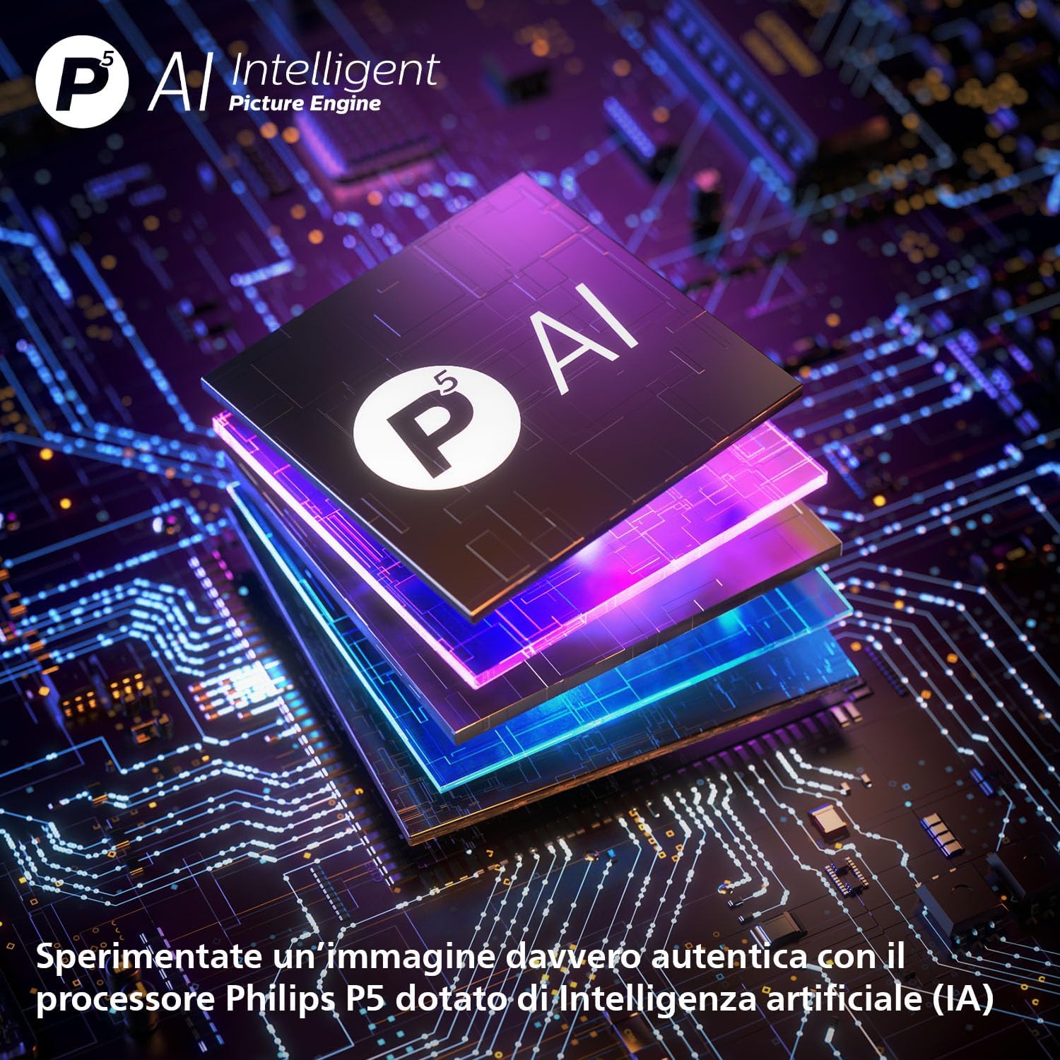 Philips 77OLED770 процессор P5 AI Intelligent Picture Engine — схема ИИ-обработки изображения