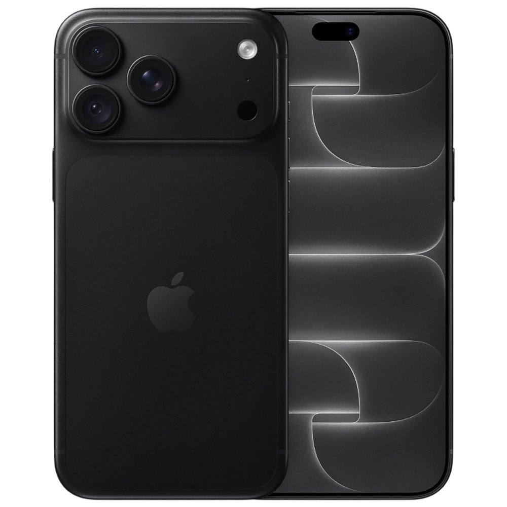 Apple iPhone 18 Pro Max 256GB Black — вид спереди и сзади, экран с iOS 27, тройная камера