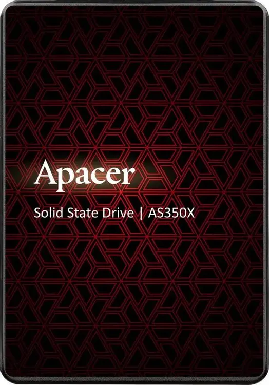 Apacer AS350X вид спереди геометрический паттерн корпус и логотип модели