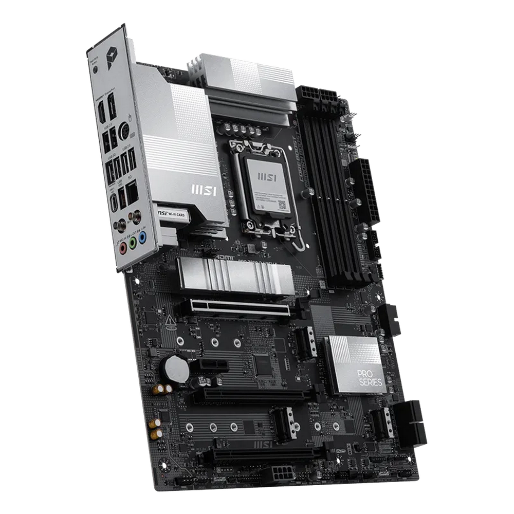 MSI PRO Z890-P WIFI6E задняя панель с разъёмами USB, аудио, HDMI и сетевым портом RJ-45