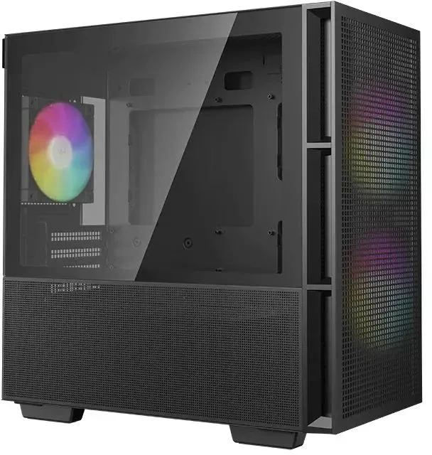 DeepCool CH360 внутреннее устройство — монтажная пластина, кабельный менеджмент, отсеки накопителей