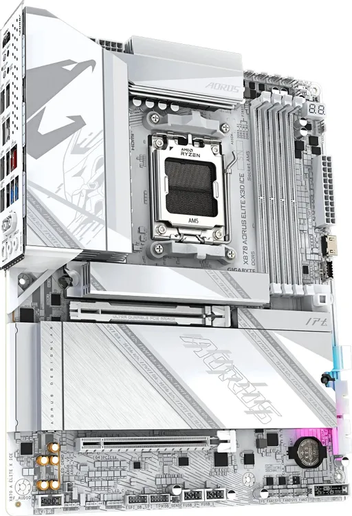 Gigabyte X870 Aorus Elite X Ice задняя панель портов USB4 и Wi-Fi 7