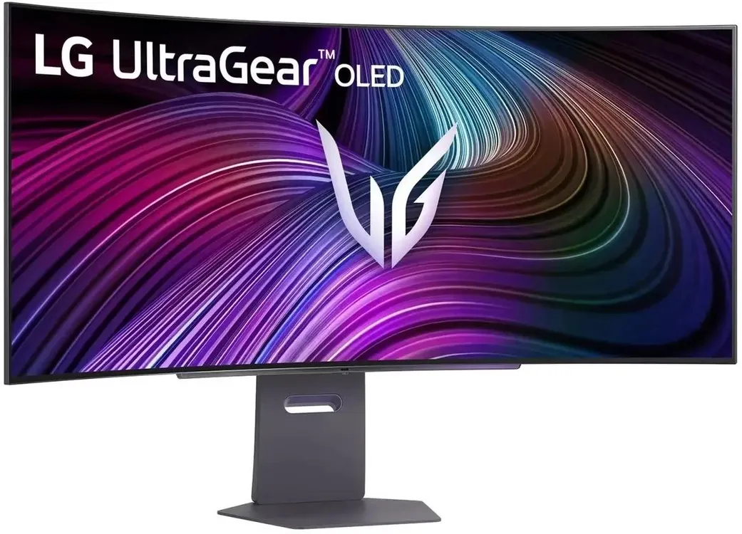 LG UltraGear 45GX90SA-B ультраширокий OLED монитор 45 дюймов вид спереди