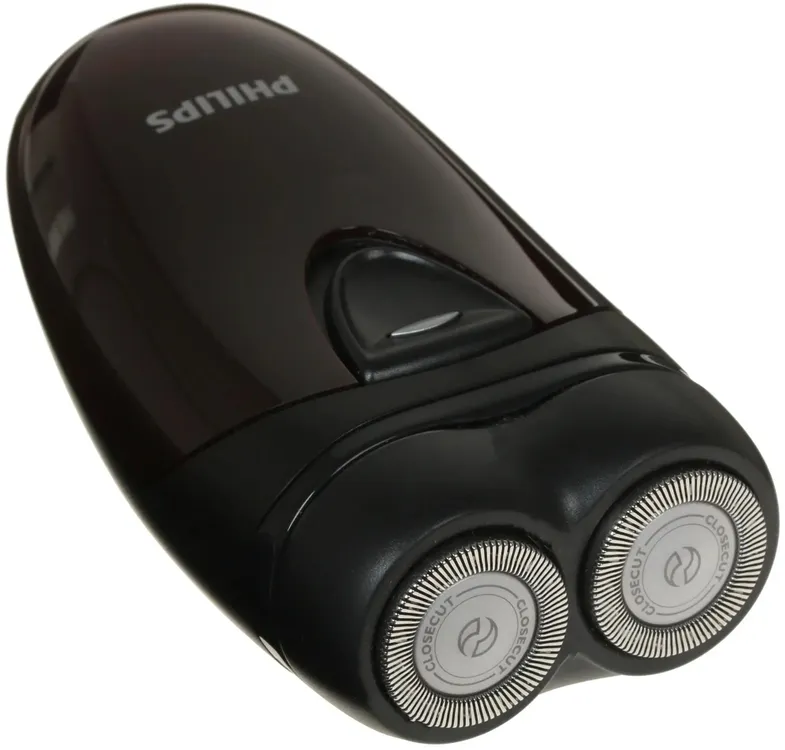 Philips PQ206/18 открытые двойные головки бритвы с сетками вид три четверти