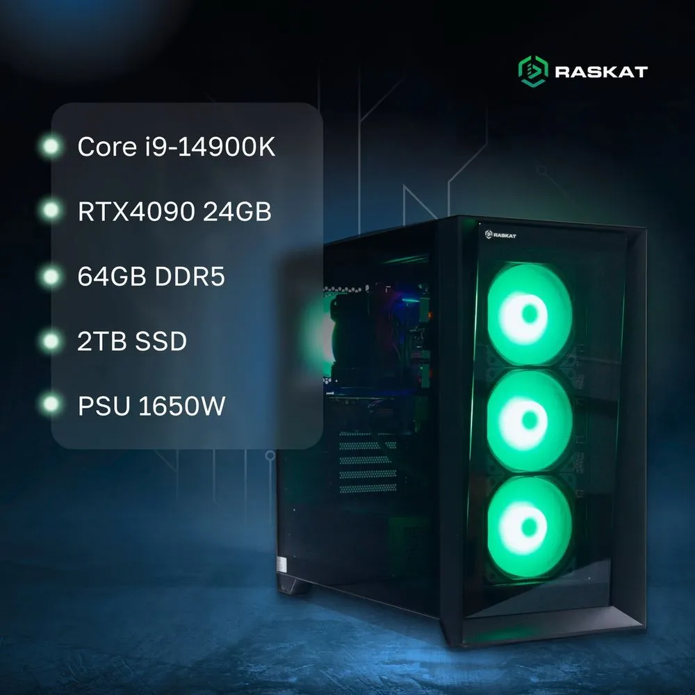 Raskat Системный блок Strike 920 (Intel Core i9-14900K, RAM 64 ГБ, SSD 2048 ГБ, NVIDIA GeForce RTX 4090 #3