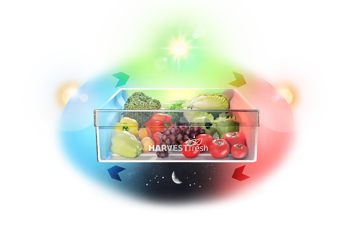 Beko B3DRCNK362HW зона Harvest Fresh &mdash; цикл подсветки для сохранения витаминов в овощах и фруктах