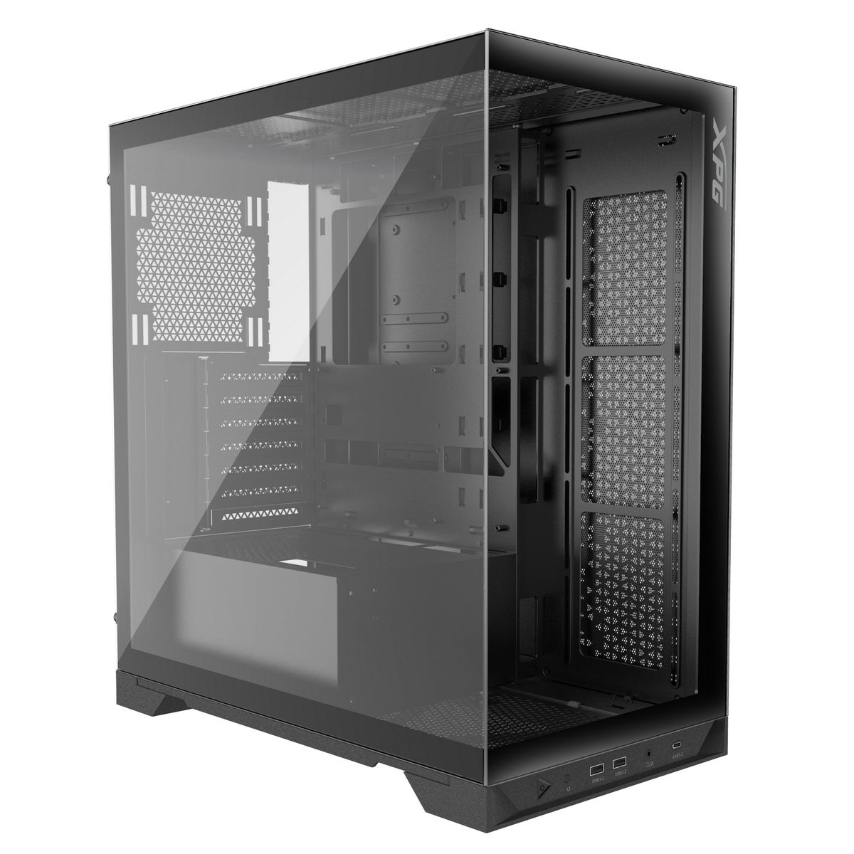 ADATA XPG INVADER X корпус ПК вид в перспективе внутренняя компоновка и система охлаждения