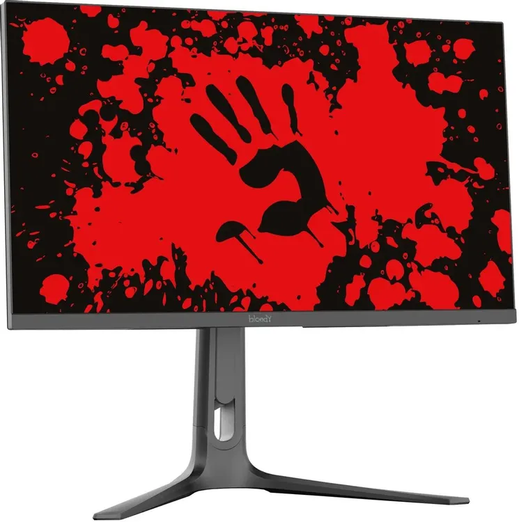Bloody MN272U монитор 27 дюймов 4K 160 Гц вид спереди на подставке