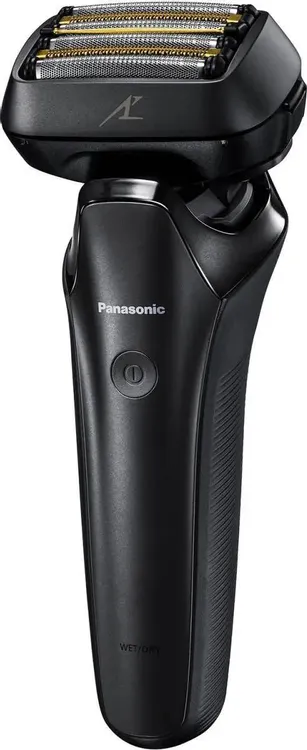 Panasonic ES-LS6A-K820 вид спереди &mdash; шесть сеточных головок, чёрный корпус