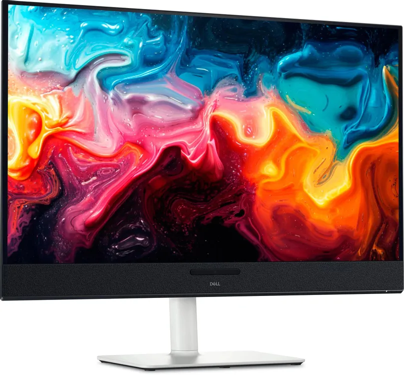 Dell S3225QC вид под углом &mdash; демонстрация яркости и цветопередачи QD-OLED