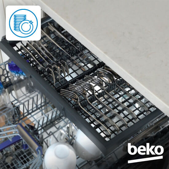 Beko BDFS26130XQ внутренняя камера нижняя корзина разбрызгиватель AquaIntense
