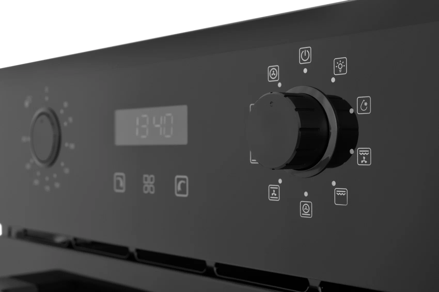Zugel ZOE452B панель управления с сенсорными кнопками, дисплеем и ручками выбора режима