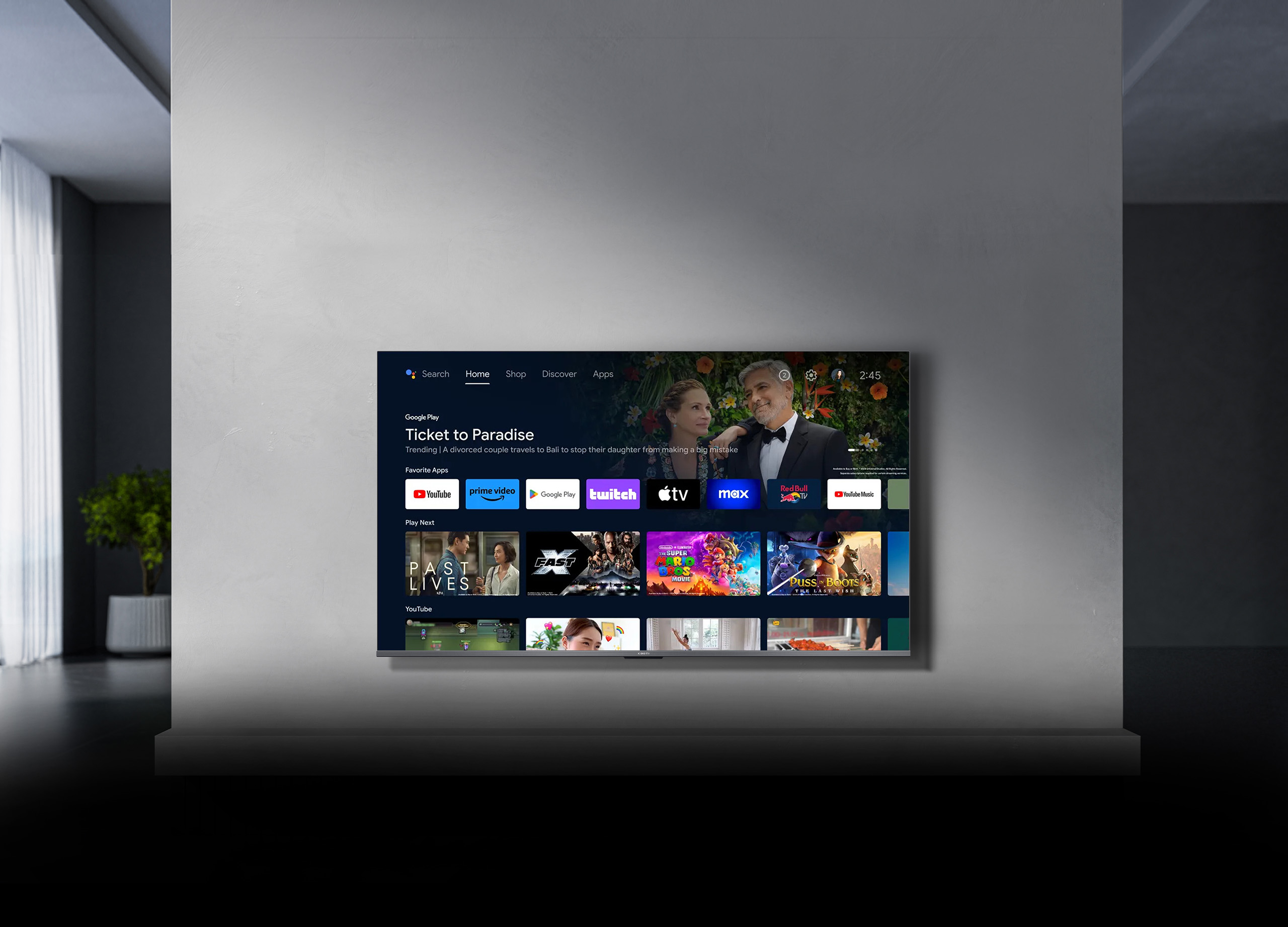 Xiaomi TV A Pro 43 2026 — контент Netflix, YouTube, Google Play на Android TV