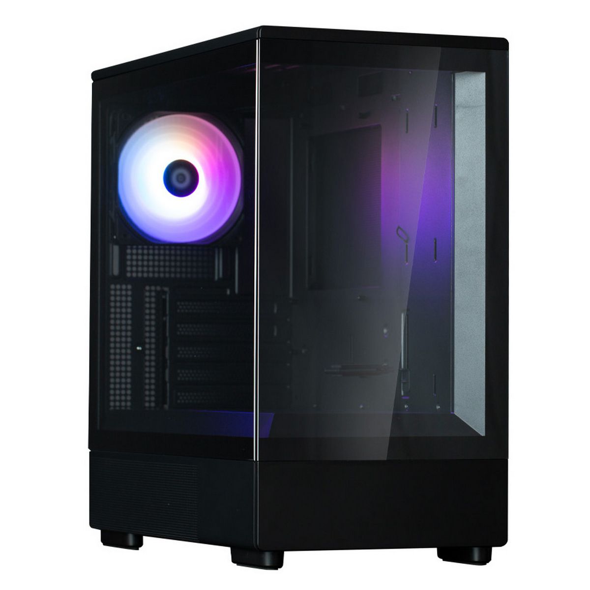 Zalman P10 Black Mini-Tower корпус с закалённым стеклом и ARGB-подсветкой вид спереди