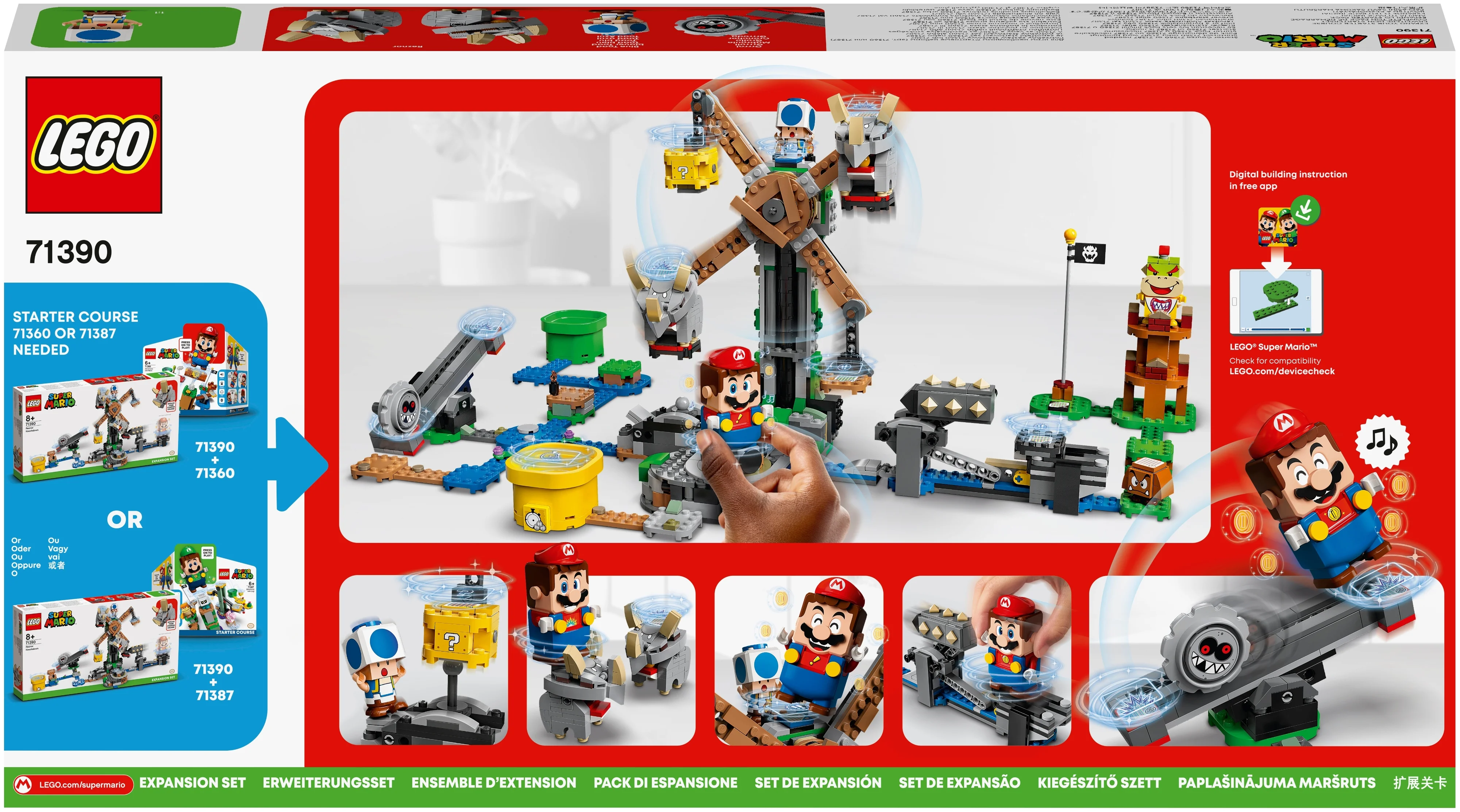 Конструктор LEGO Super Mario 71390 Дополнительный набор &laquo;Нокдаун резноров&raquo;, 862 дет.