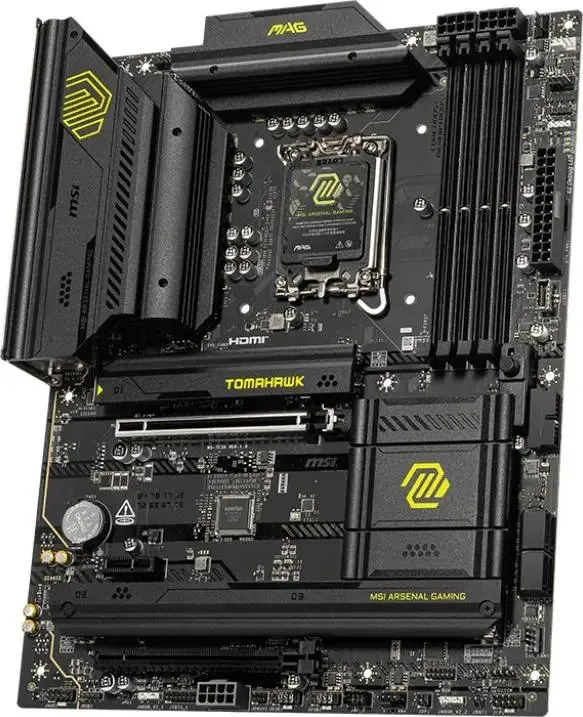 MSI MAG B860 Tomahawk Wifi слоты M.2 и PCIe разъёмы материнской платы
