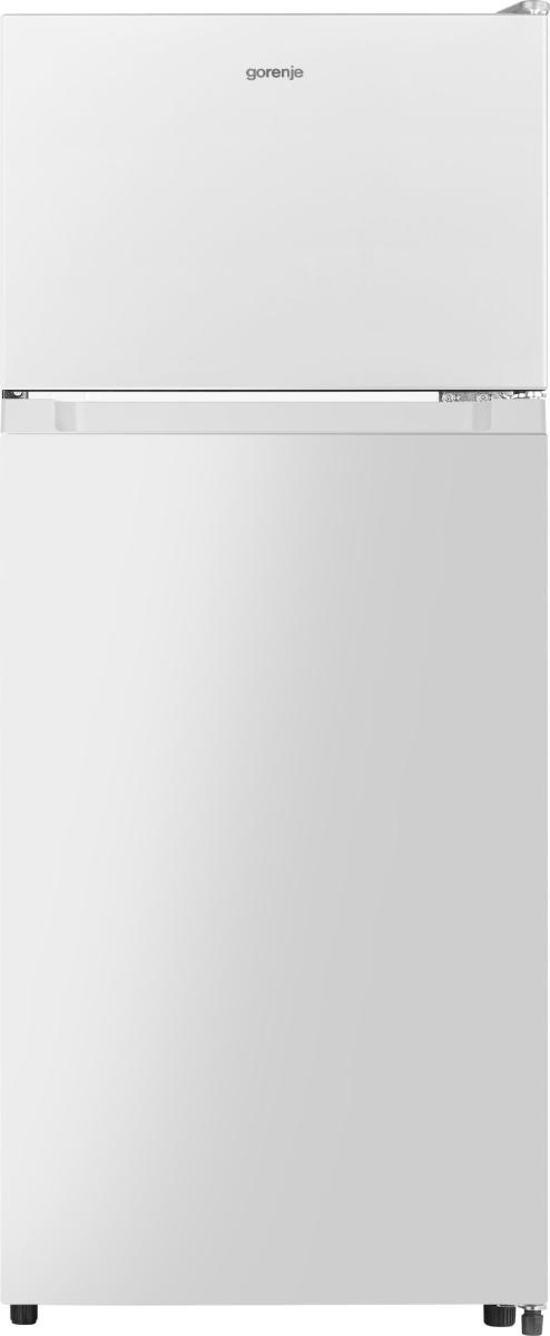 Gorenje RF212FPW4 вид спереди белый двухдверный холодильник с морозильной камерой сверху