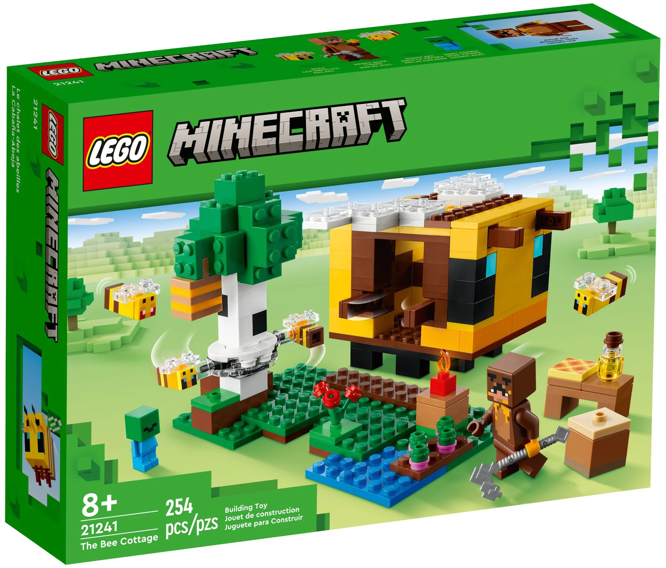 Конструктор LEGO Minecraft 21241 The Bee Cottage, 254 дет.