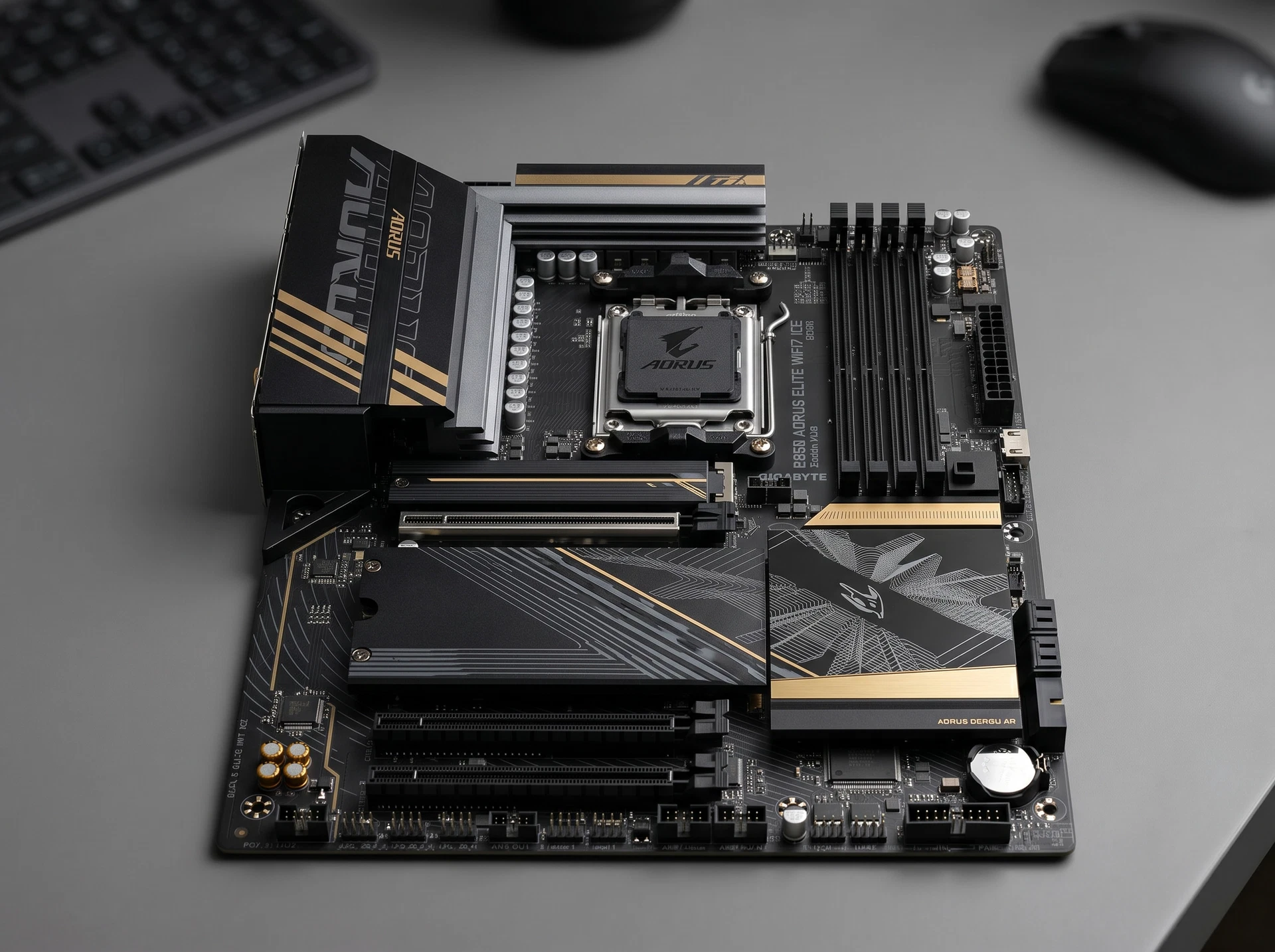 Материнская плата Gigabyte B850 Aorus Elite Wifi7, Socket AM5, AMD B850, ATX, RTL - фото в интерьере