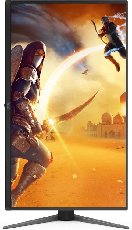 AOC Q27G4ZD вертикальная ориентация монитора QD-OLED — демонстрация цветопередачи и контрастности