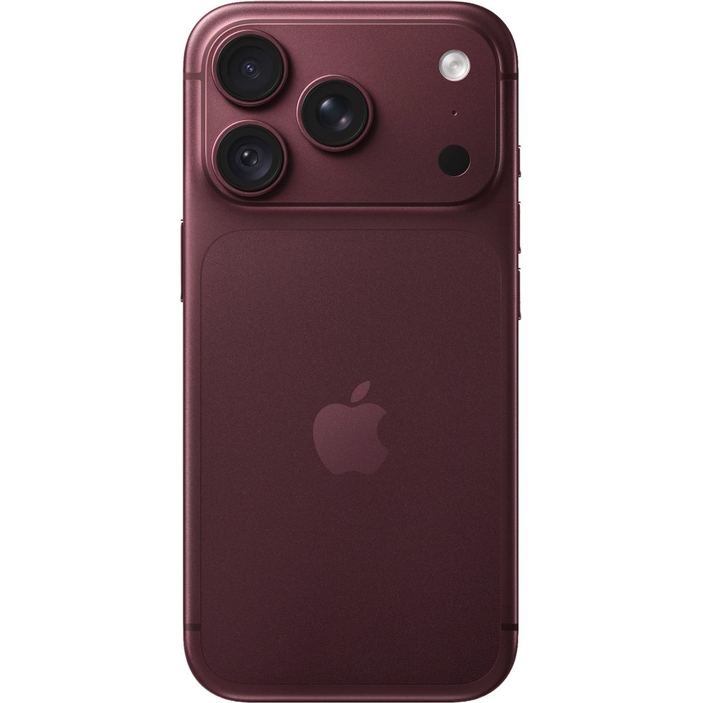 Apple iPhone 18 Pro Burgundy вид спереди с квадратным модулем камеры и логотипом Apple