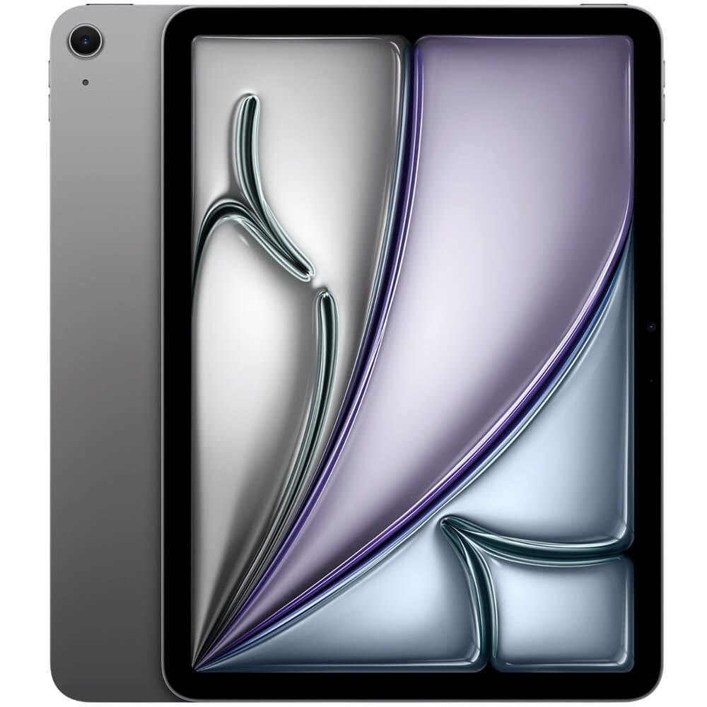 Apple iPad Air 11 2026 вид спереди и сбоку, серый корпус из алюминия