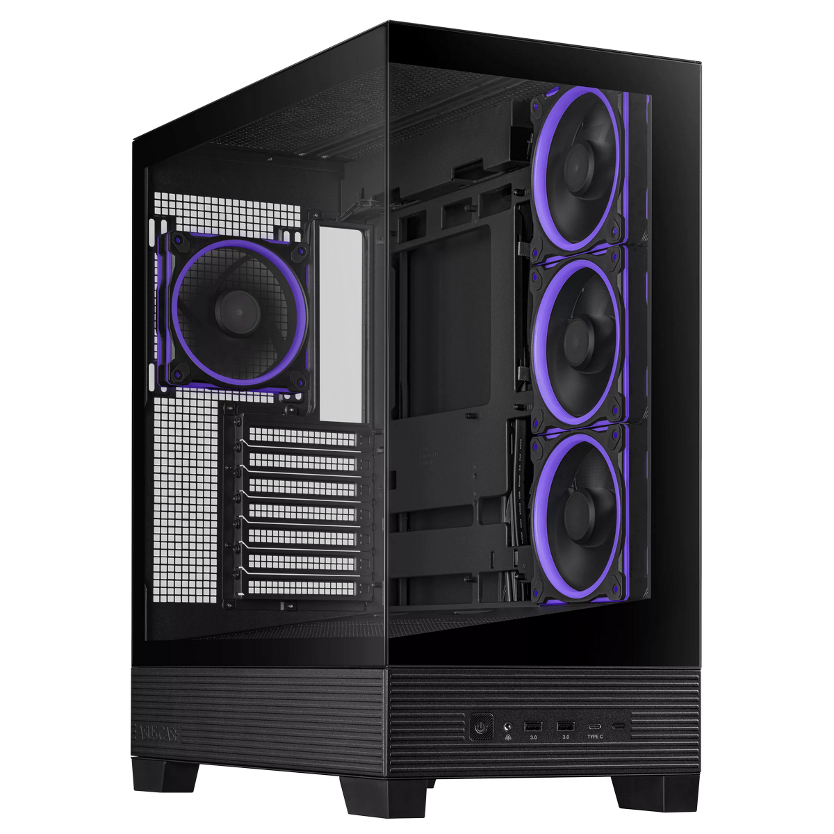 ASUS A31 PLUS корпус с ARGB-подсветкой вентиляторов и закалённым стеклом на боковой панели